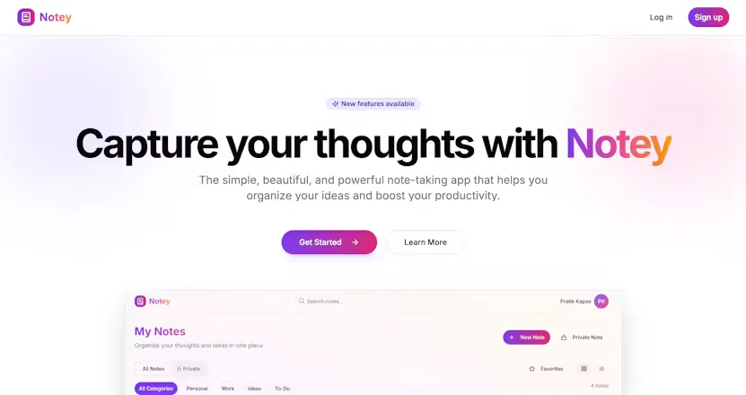 Notey screenshot