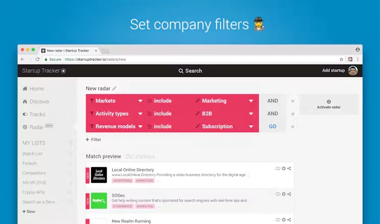 Startup Tracker screenshot 3