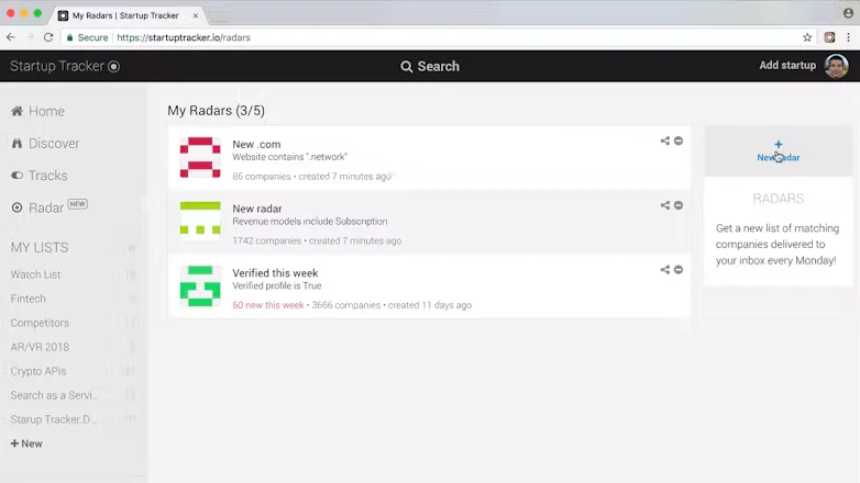 Startup Tracker screenshot 1